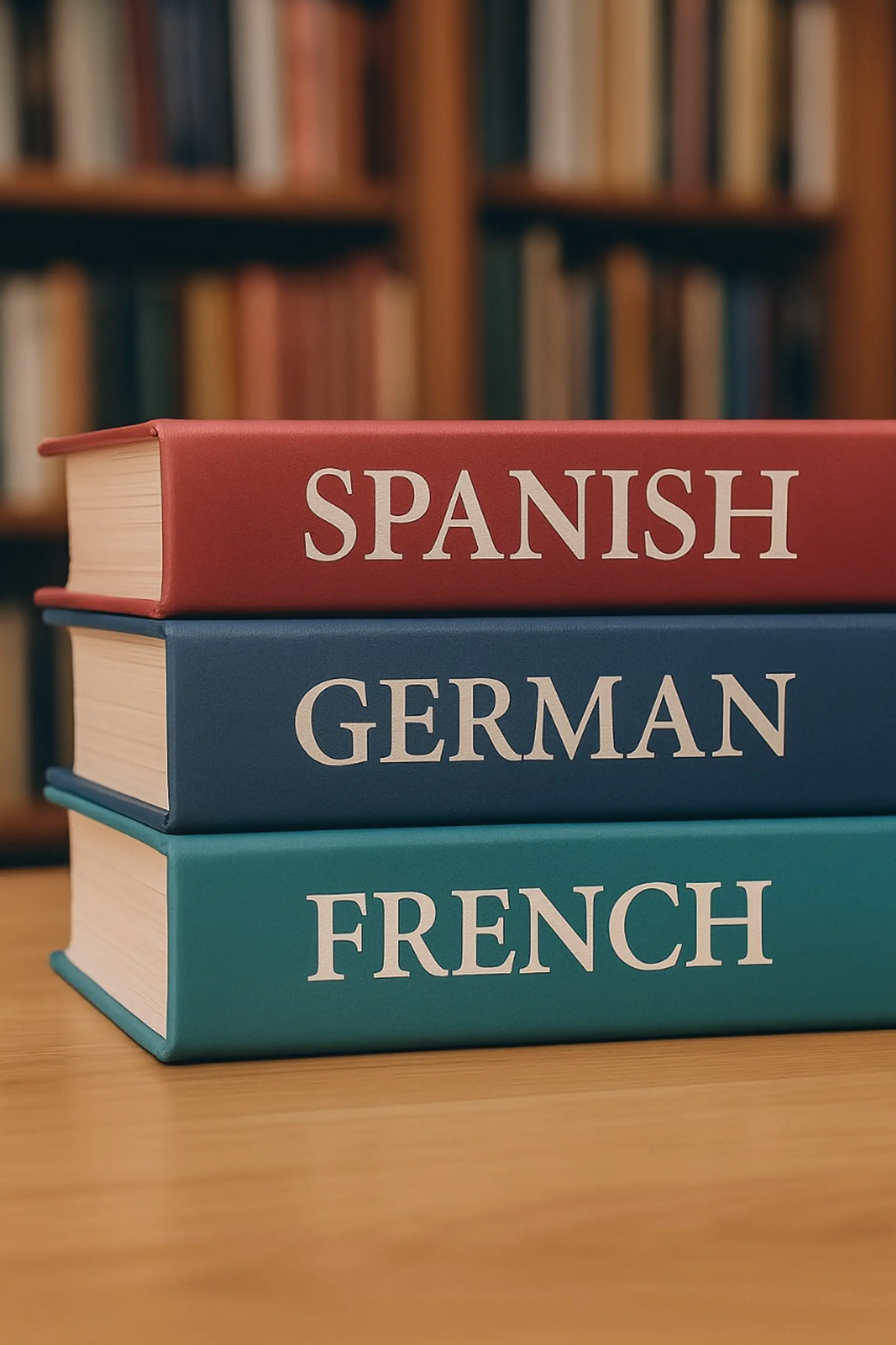 Spanish, French, German